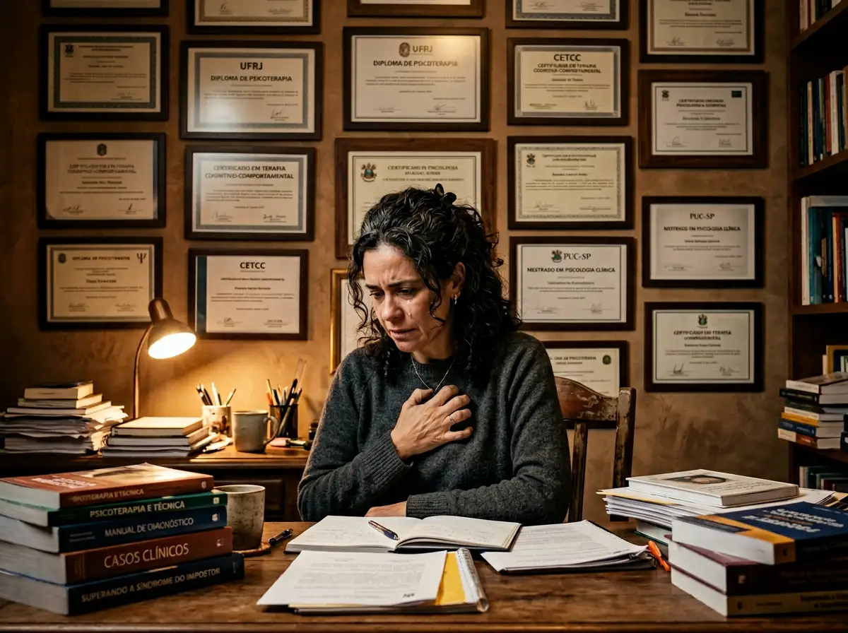 Terapeuta refletindo