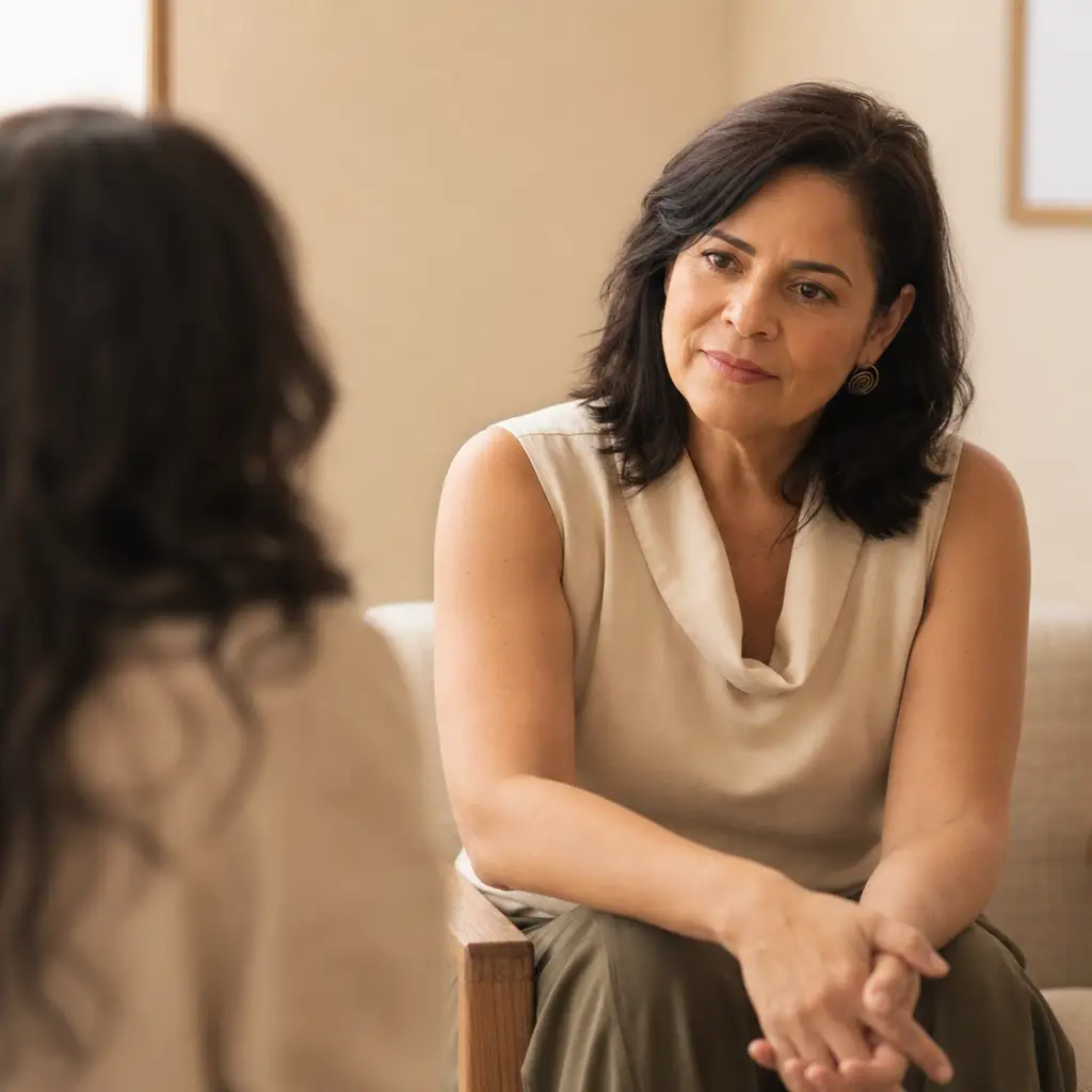 Terapeuta identificando a causa raiz emocional
